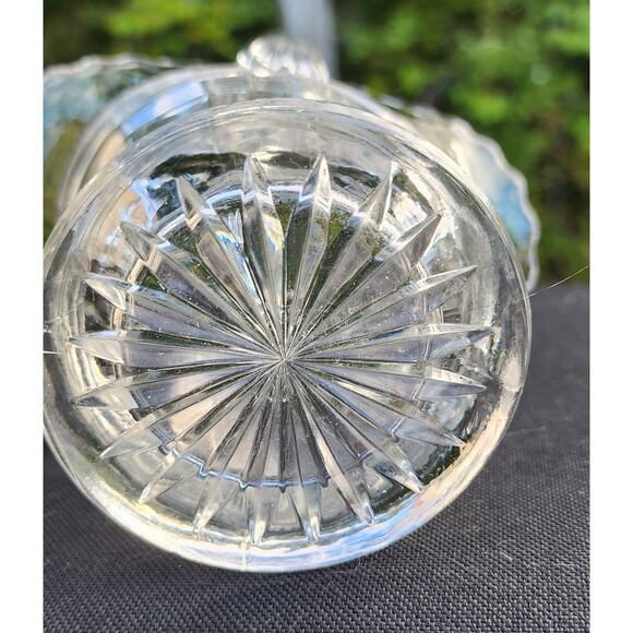 Vintage Pressed Glass Bride Basket, 9", Duncan and Miller - Picture 6 of 8